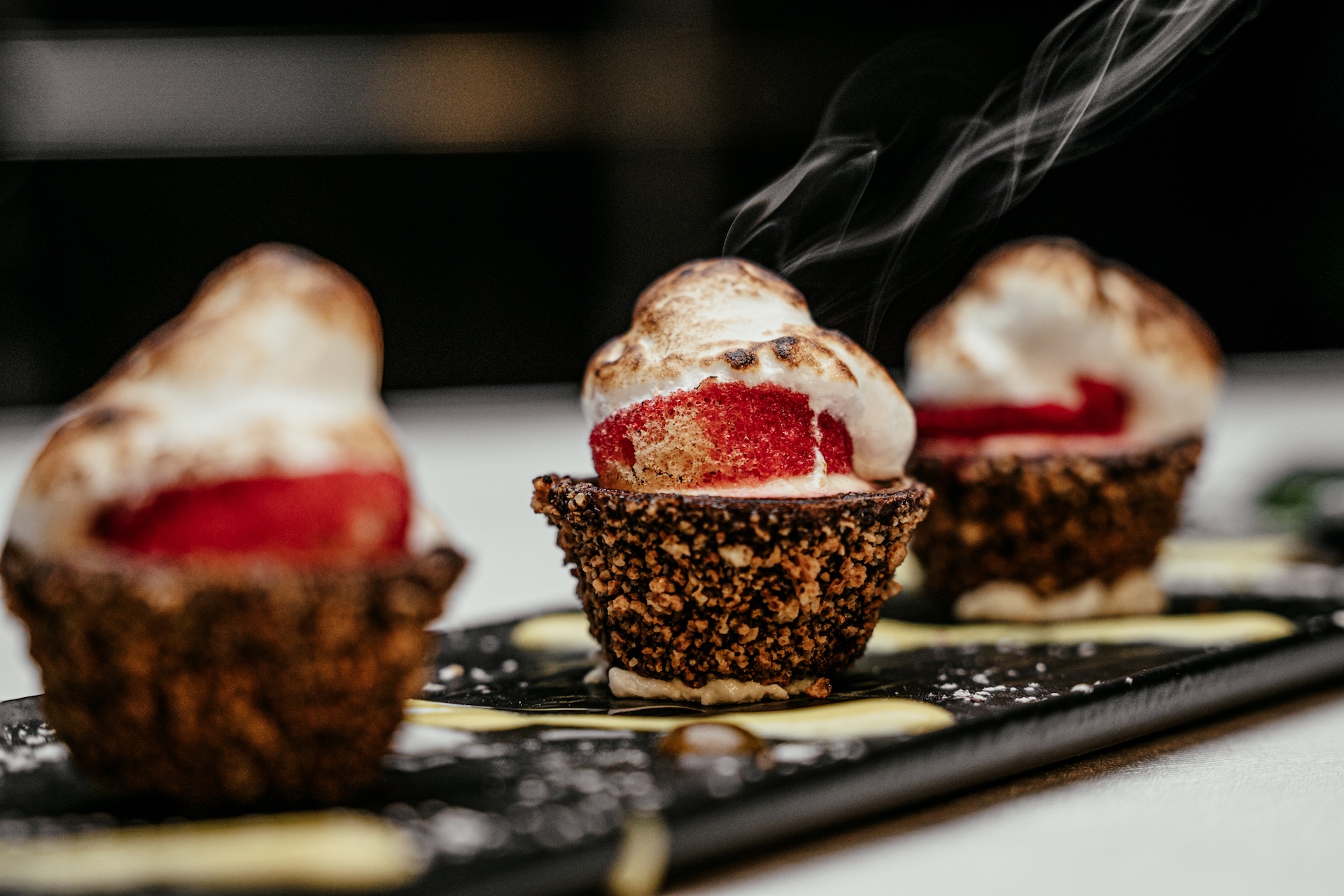 Il dessert appena servito